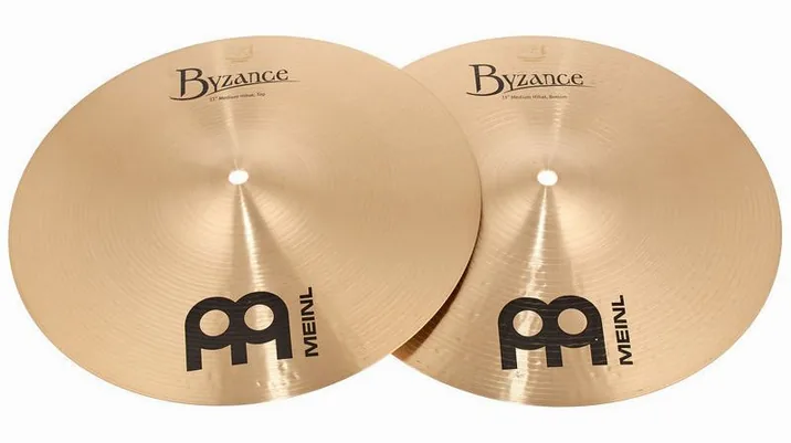 Meinl 13" Byzance Hi-Hat Medium, vista frontale, photo 2
