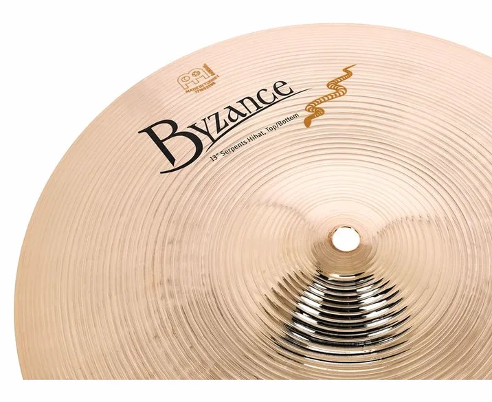 Meinl 13" Byzance Serpents Hi-Hat, vista di lato, photo 4