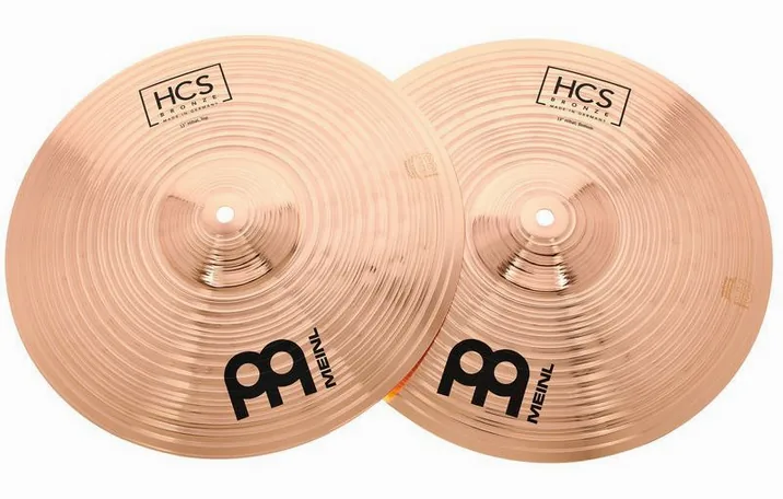 Meinl 13" HCS Bronze Hi-Hat, su sfondo neutro, photo 2