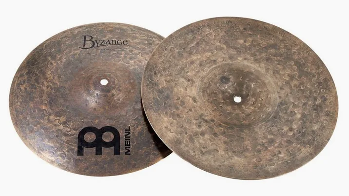 Meinl 14" Byzance Dark Hi-Hat, su sfondo neutro, photo 2