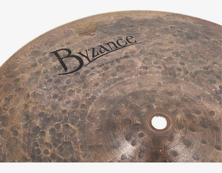 Meinl 14" Byzance Dark Hi-Hat, vista di tre quarti, photo 4
