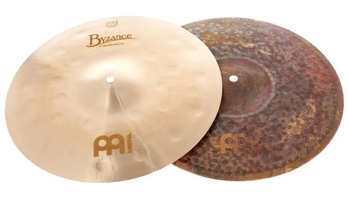 Meinl 14" Byzance Jazz Hi-Hat Thin, vista frontale, photo 2