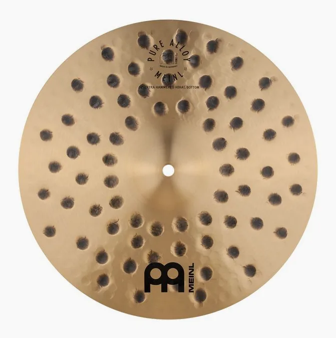 Meinl 14" Pure Alloy E.Hammered Hats, vista di tre quarti, photo 3