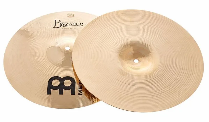 Meinl 14"Byzance Medium HiHat Brill., vista frontale, photo 3