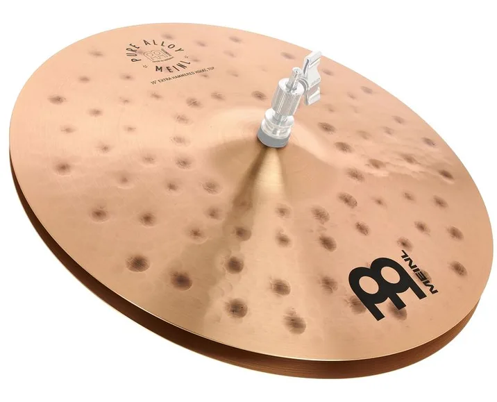 Meinl 15" Pure Alloy E.Hammered Hats, dettaglio frontale