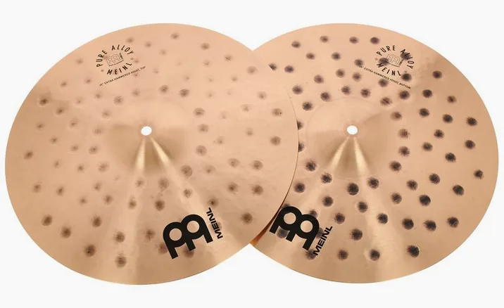Meinl 15" Pure Alloy E.Hammered Hats, vista frontale, photo 2