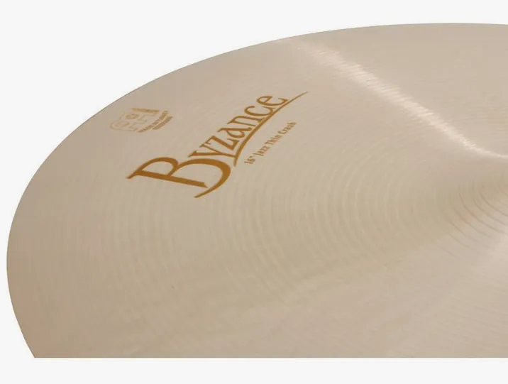 Meinl 16" Byzance Jazz Thin Crash, vista di tre quarti, photo 4