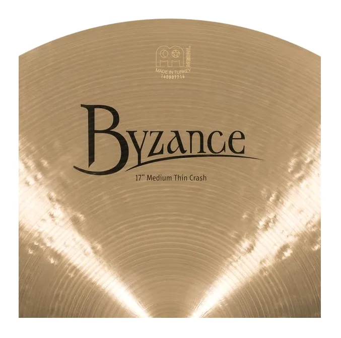 Meinl 17" Byzance Medium Thin Crash, su sfondo neutro, photo 4