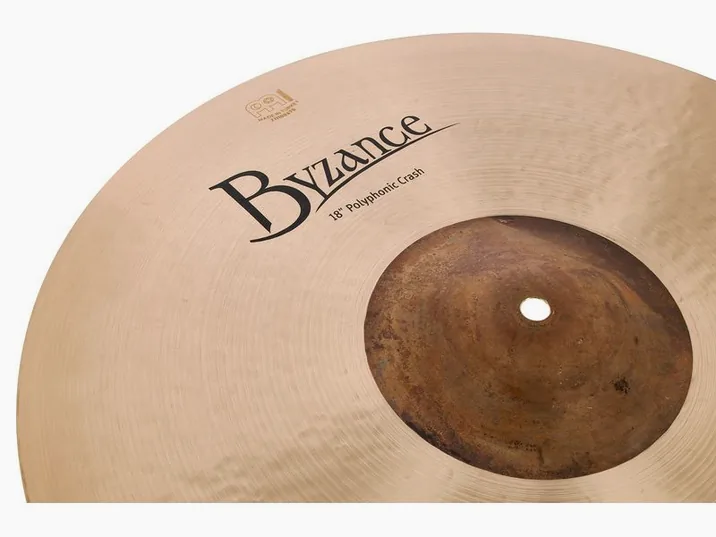 Meinl 18" Byzance Polyphonic Crash, vista di lato, photo 4