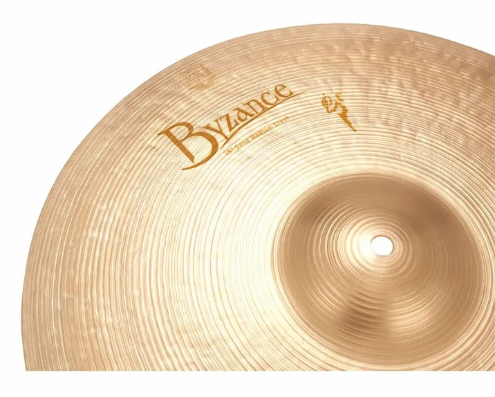 Meinl 18" Byzance Sand Medium Crash, vista di lato, photo 3