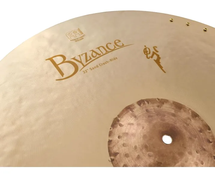 Meinl 22" Byzance Sand Crash/Ride, vista di lato, photo 3