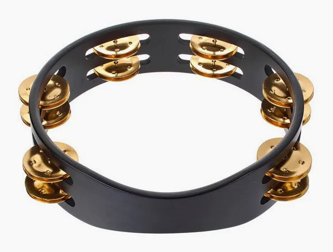 Meinl CTA2B-BK Compact Tambourine, vista dall'alto, photo 2