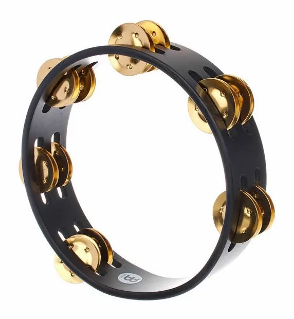 Meinl CTA2B-BK Compact Tambourine, su sfondo neutro, photo 3