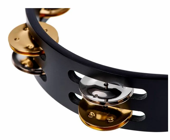 Meinl CTA2M-BK Compact Tambourine, su sfondo neutro, photo 4