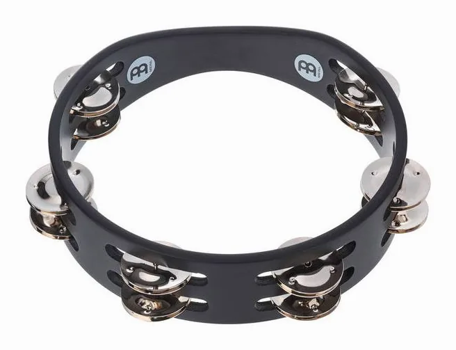 Meinl CTA2S-BK Compact Tambourine, su sfondo neutro