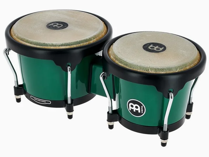 Meinl HB50FG Journey Bongo Green, di fronte su sfondo neutro