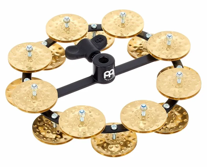 Meinl HTHH2B-BK Hi-Hat Tambourine, vista di tre quarti, photo 2