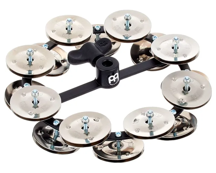 Meinl HTHH2BK Hi-Hat Tambourine, vista frontale, photo 2