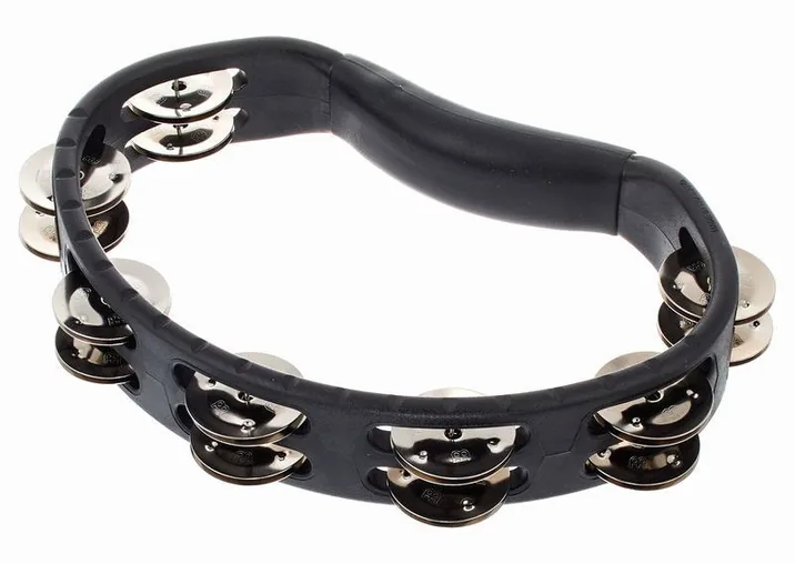 Meinl HTMT1BK Tambourine, su sfondo neutro