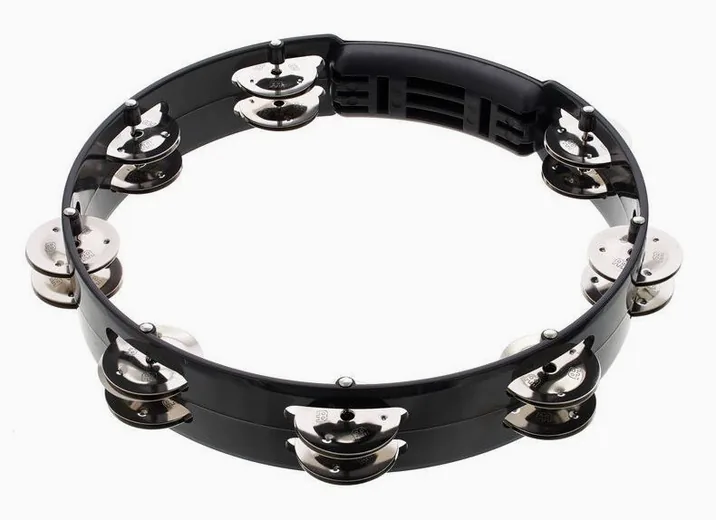 Meinl HTT10BK 10" Tambourine, su sfondo neutro