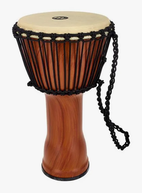 Meinl PADJ3-M-Y Djembe Medium, di fronte su sfondo neutro