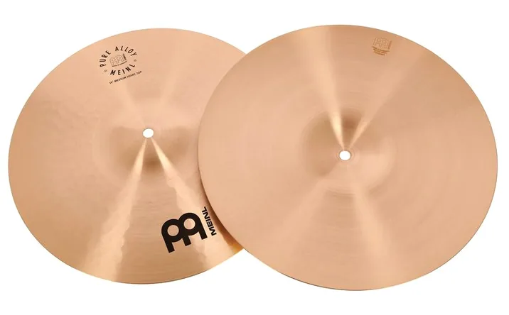Meinl Pure Alloy 14" Medium Hi-Hat, vista di tre quarti, photo 3