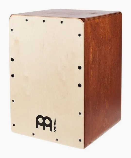 Meinl Snarecraft Jam Cajon Baltic, di fronte su sfondo neutro