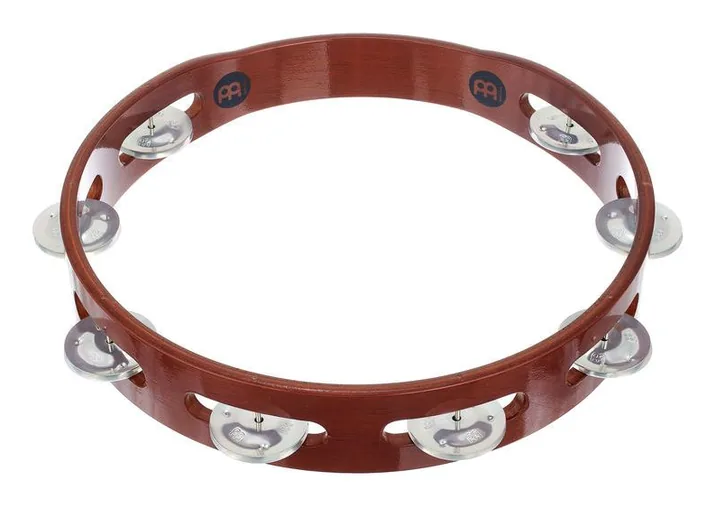 Meinl TA1A-AB Wood Tambourine, di fronte su sfondo neutro