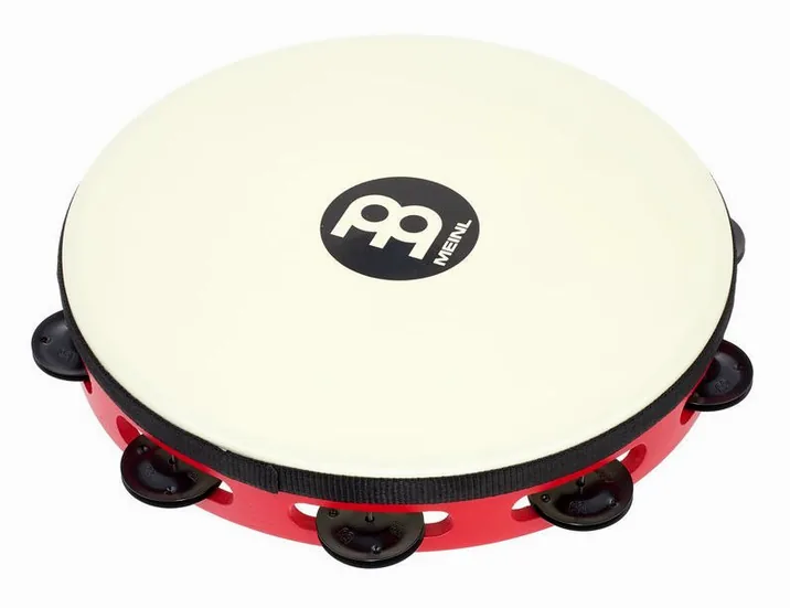 Meinl TAH1BK-R-TF Touring Tambourine, di fronte su sfondo neutro