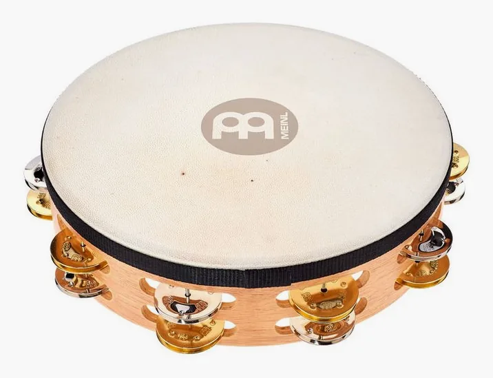 Meinl TAH2M-SNT 10" Tambourine, di fronte su sfondo neutro