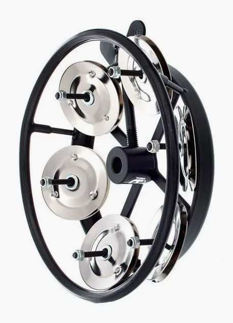 Meinl THH1BK Hi-Hat Tambourine, vista frontale, photo 2