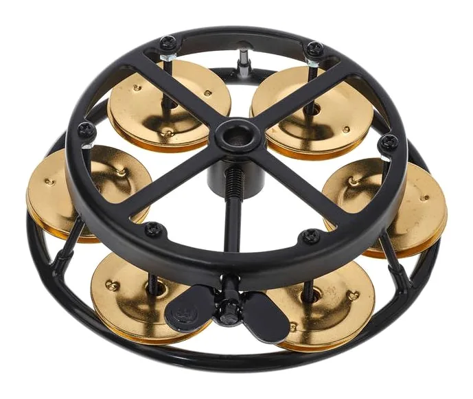 Meinl THH1B-BK Hi-Hat Tambourine, vista di tre quarti, photo 3