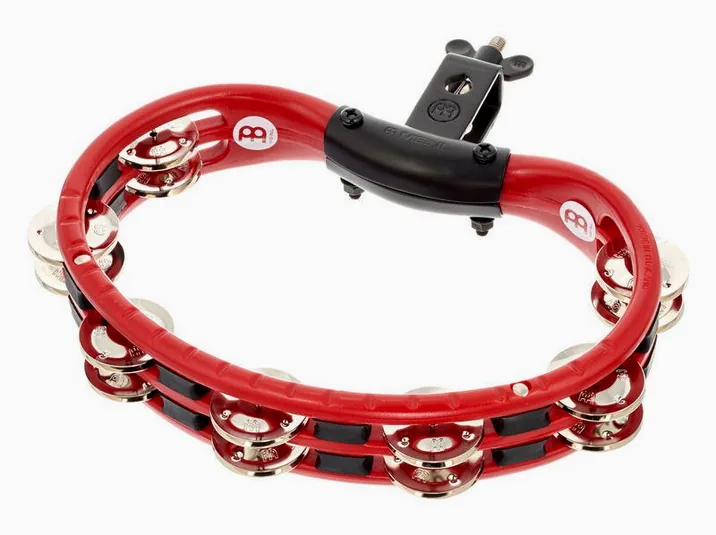 Meinl TMT2R Drummer Tambourine, di fronte su sfondo neutro