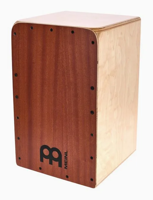 Meinl Woodcraft Prof. Cajon Mahogany, di fronte su sfondo neutro