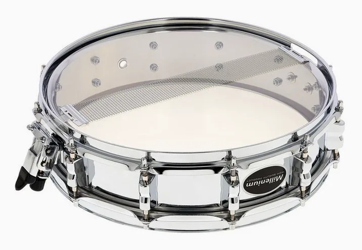 Millenium 14"x3,5" Piccolo Steel Snare, vista frontale, photo 4