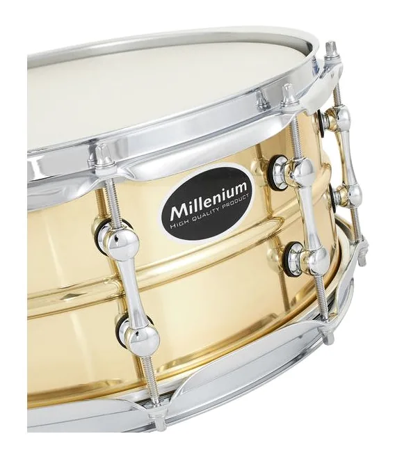 Millenium 14"x5,5" Power Brass Snare, vista frontale, photo 4