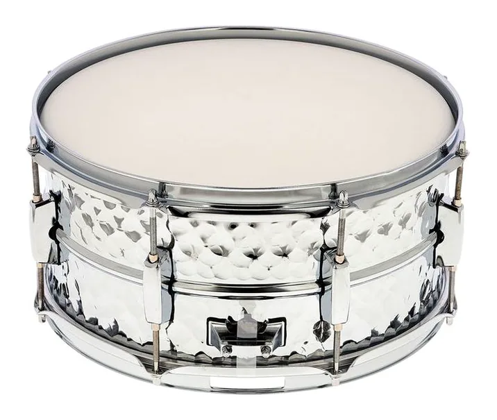 Millenium 14"x6,5" Hammer Steel Snare, vista frontale, photo 2