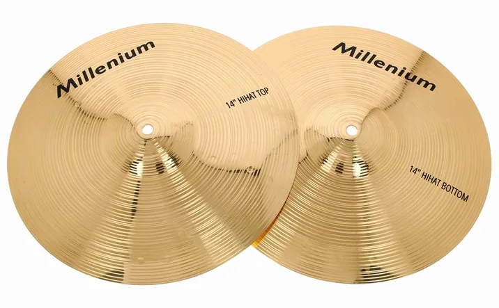 Millenium Brass Cymbal Set Standard, su sfondo neutro, photo 3