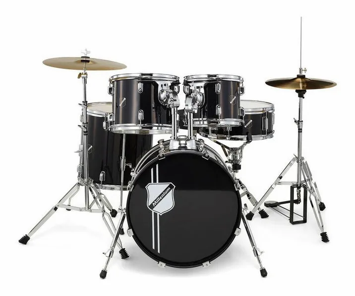 Millenium Focus 18 Drum Set Black, vista di tre quarti, photo 2