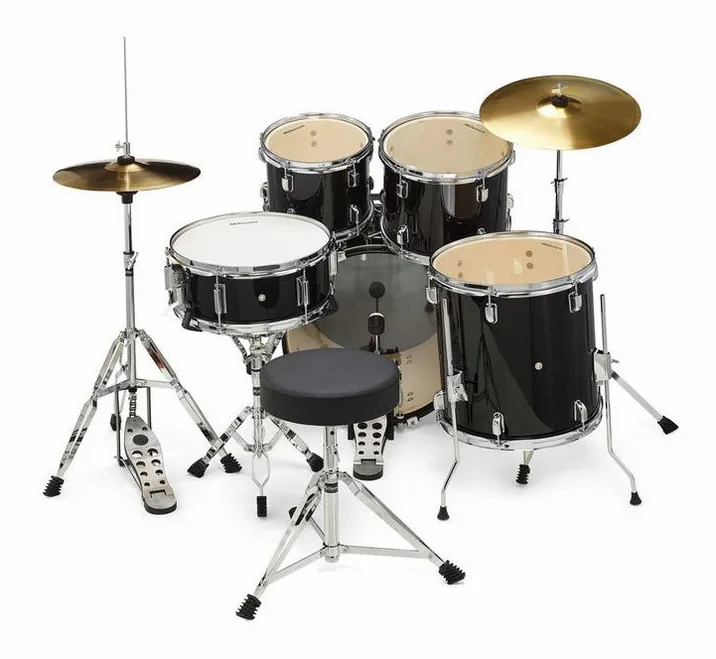 Millenium Focus 18 Drum Set Black, vista di tre quarti, photo 4