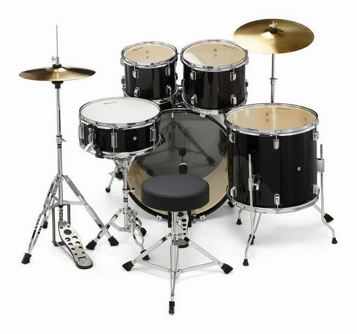 Millenium Focus 22 Drum Set Black, vista di tre quarti, photo 4