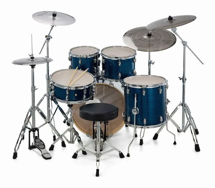 Millenium Hybrid Practice Drum Set BL, su sfondo neutro, photo 4