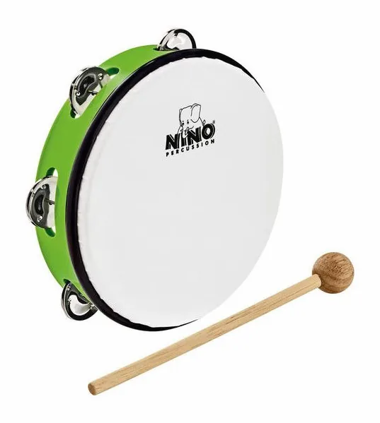 Nino 8" ABS Tamburine Green, vista frontale