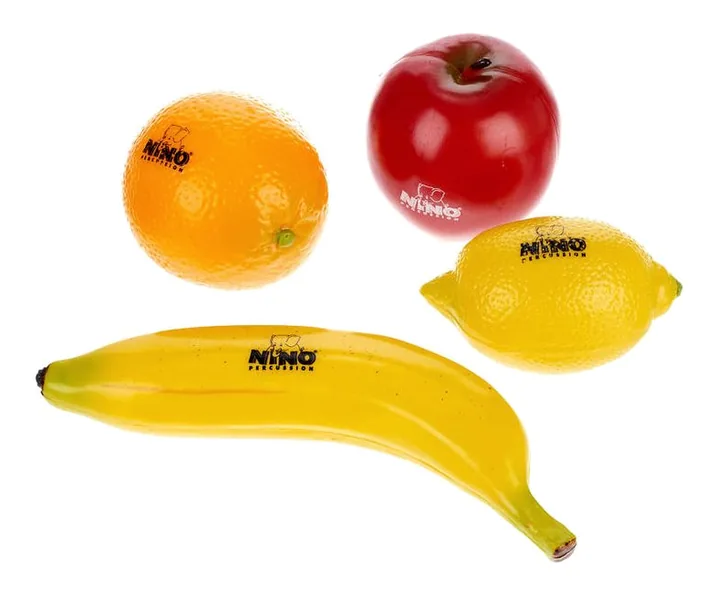Nino Botany Shaker Set Fruits, di fronte su sfondo neutro