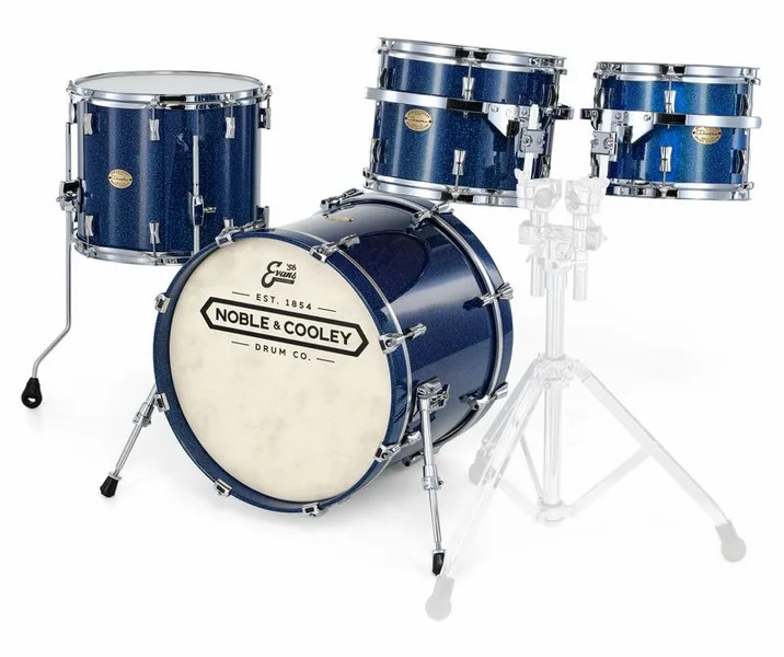 Noble & Cooley CD Maple Cairo Blue Spkl. Kit, di fronte su sfondo neutro