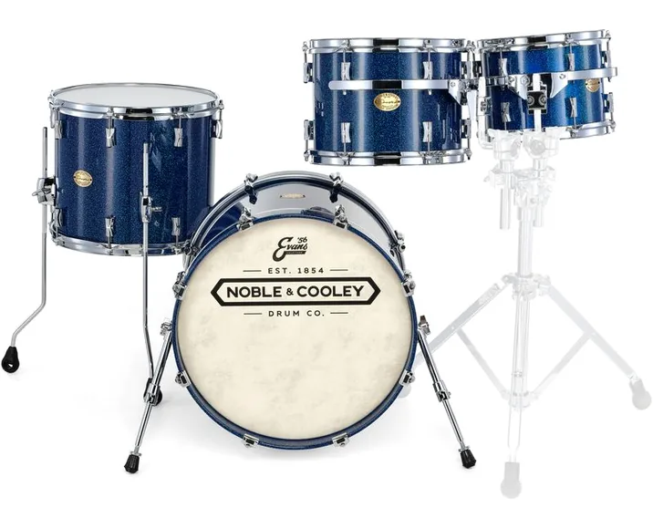 Noble & Cooley CD Maple Cairo Blue Spkl. Kit, vista dall'alto, photo 2