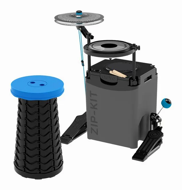 Nuvo Zip-Kit Essential Drum Kit, vista frontale