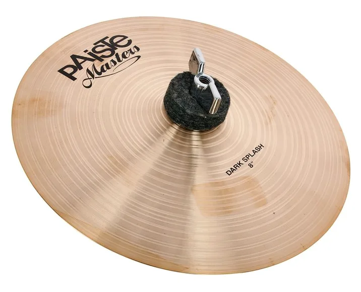 Paiste 08" Masters Dark Splash, su sfondo neutro