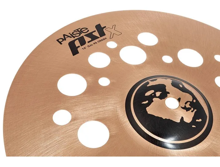 Paiste 12" PSTX DJs 45 Crash, vista di tre quarti, photo 3