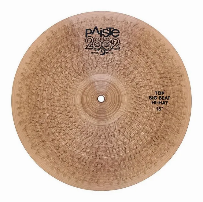 Paiste 15" 2002 Black Big Beat Hi-Hat, vista frontale, photo 4